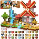 Blocos Magnéticos GraceDuck (150 Peças) - Construa Casas e Animais de Fazenda