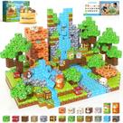 Blocos magnéticos Kidiyee Build Mine Magnet World Forest 100 unidades