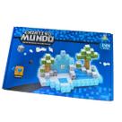 Blocos Magnéticos Mundo Criativo 144 Peças Brinquedo Educativo de Montar 3D