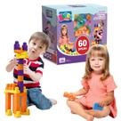 Blocos Montar 60 Peças Infantil Grande Brinquedo Educativo Menina Menino1 Ano Blocos Montar 60 Peças Infantil Grande Brinquedo Educativo Menina Menino1 Ano