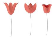 Bloomer Kit Decoração Parede Flor 3d Rosa Coral 9 Pç Umbra