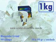 Bloquinho de Cristal Quartzo Semi Limpo - 1kg (30 a 49g)