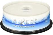 Blu-ray Disc PlexDisc resistente à água, branco brilhante, imprimível a jato de tinta BD-R 6x 25GB, eixo de 25 discos