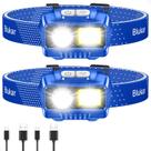 Blukar Lanterna de Cabeça LED 2000 lm Recarregável, 8 Modos, IPX5, Kit com 2 Unidades Blukar Lanterna de Cabeça LED 2000 lm Recarregável, 8 Modos, IPX5, Kit com 2 Unidades