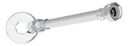 Blukit - Engate Flexível Rabich Alta Vazão 40cm Macho 1/2 X Fêmea 3/4 Acabamento Sem Cor Cinza