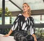 Blusa 3/4 tecido com elastano miravest Blusa 3/4 tecido com elastano miravest