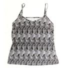 Blusa Alcinha Estampada Preta e Cinza