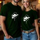 Blusa Algodão Camiseta Casal Country Estampa Chapéu Terço Grande Modinha Presente Dia Dos Namorados