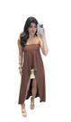 Blusa Alongada Elva 1135 026 Marrom M
