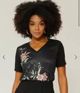 Blusa ampla decote v