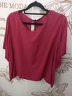 Blusa ampla em viscose marsala