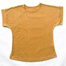 Blusa Ampla Feminina em Malha Viscose com Elastano Mostarda Basic+