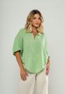Blusa Ampla Manga Curta E Decote V Verde Salvatore Blusa Ampla Manga Curta E Decote V Verde Salvatore