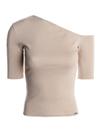 Blusa Assimétrica Manga 3/4 Feminina AREIA