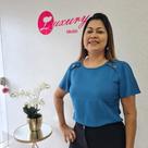 Blusa azul petróleo