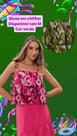 Blusa babados alça fina. Estampa exclusiva
