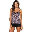 Blusa Baby Dool Pijama Renda Trituê Floral Bic Top Blusa Baby Dool Pijama Renda Trituê Floral Bic Top