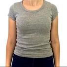Blusa baby look feminina MESCLA 96 % algodão 4 % lycra.