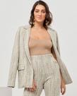 Blusa Básica Alcinha Slim Feminina Decote Redondo