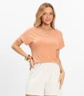 Blusa Básica Alongada Feminina Rovitex Marrom