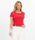 Blusa Básica Alongada Feminina Rovitex Vermelho Blusa Básica Alongada Feminina Rovitex Vermelho