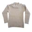 Blusa Básica Cacharrel de Tricô Bege Tricô Kids