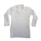 Blusa Básica Cacharrel de Tricô Branco Tricô Kids