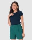 Blusa Básica Feminina Baby Look Em Algodão