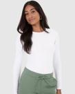 Blusa Básica Feminina Decote Redondo Em Algodão