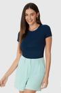 Blusa Básica Feminina Decote Redondo Malwee - Confeccionada em Algodão