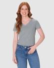 Blusa Básica Feminina Decote V Em Algodão