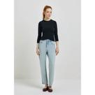 Blusa Básica Feminina Manga Longa Com Elastano - Preto Hering