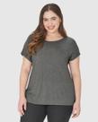 Blusa Básica Feminina Plus Size Manga Japonesa Em Viscose Stretch Blusa Básica Feminina Plus Size Manga Japonesa Em Viscose Stretch