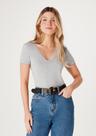 Blusa Básica Feminina Slim Decote V Blusa Básica Feminina Slim Decote V