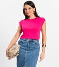 Blusa Básica Feminina Viscotorcion Rovitex Rosa
