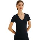 Blusa Básica Hering Feminina Decote V Com Elastano