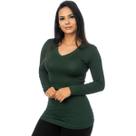 Blusa Básica Vest leg Manga Longa Verde Militar Ziem Blusa Básica Vest leg Manga Longa Verde Militar Ziem
