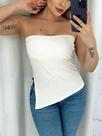 Blusa Bata Feminina Assimétrica sem alça Moda Blogueira Super Tendência