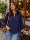 Blusa Bata Feminina Boho Chic Soltinha Manga Indiana