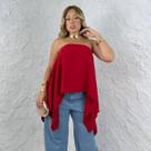 Blusa Bata Feminina Cropped Capa Morcego com Top Faixa Tendência Boho Multi Formas Blusa Bata Feminina Cropped Capa Morcego com Top Faixa Tendência Boho Multi Formas