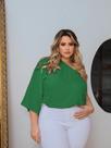 Blusa Bata Feminina Plus Size Cropped Soltinha Ajustável Manga Nula