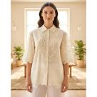 Blusa Bata Indiana Feminina Gestante Plus Size Bordada HC-60309