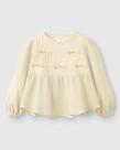 Blusa Bata Menina Laços Em Malha Texturizada Carinhoso Cor:VinhoTamanho:6