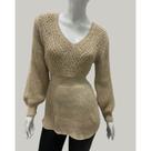 Blusa Bata Tricot Feminina Elegante Outono Inverno Fashion Tricô