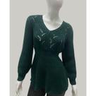 Blusa Bata Tricot Feminina Elegante Outono Inverno Fashion Tricô