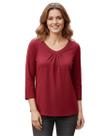 Blusa batinha manga 3/4 com bordado no decote à mão p