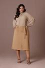 Blusa bege crepe hadaza Blusa bege crepe hadaza