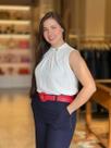 Blusa betania crepe regata secia