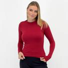 Blusa Blue Rose Básica Canelada Manga Longa Feminina