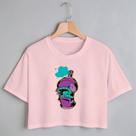 Blusa Blusinha Camiseta Cropeed TShirt Feminina Algodão Tecido Premium Estampa Digital Spray Boca